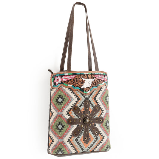 LC-OHV166 Tote Upcycled Canvas Ladies Bag