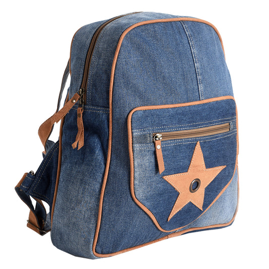 LC-OHV171 Backpack Upcycled Canvas Ladies Bag