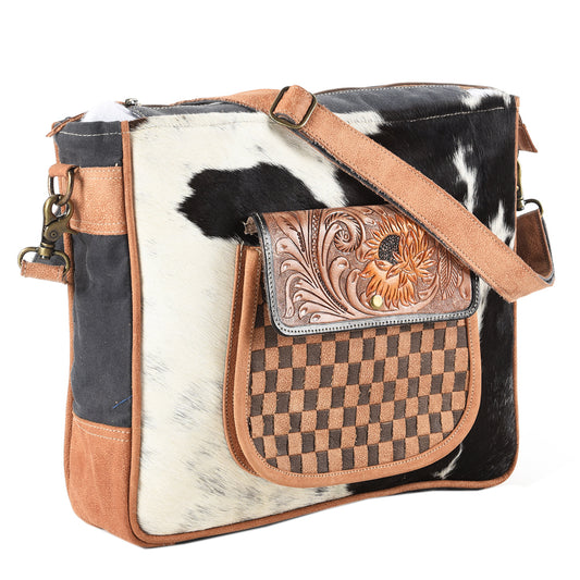 OHV173 Messenger Upcycled Canvas Ladies Bag