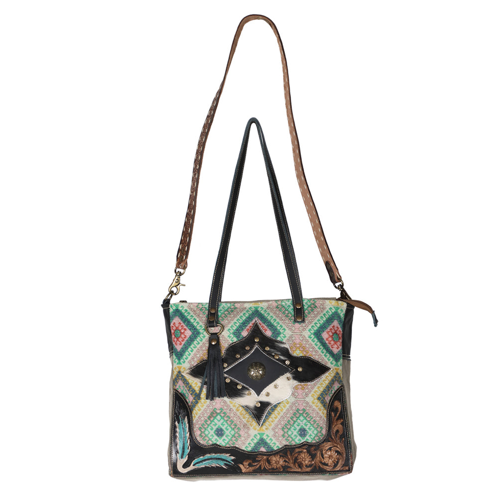 LC-OHV182 Tote Upcycled Canvas Ladies Bag