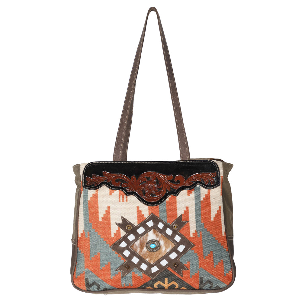 LC-OHV196  Tote Upcycled Canvas Ladies Bag