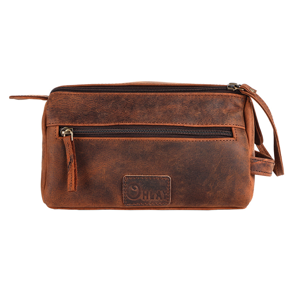 OHM111 Toiletry Genuine Leather women bag western Bag