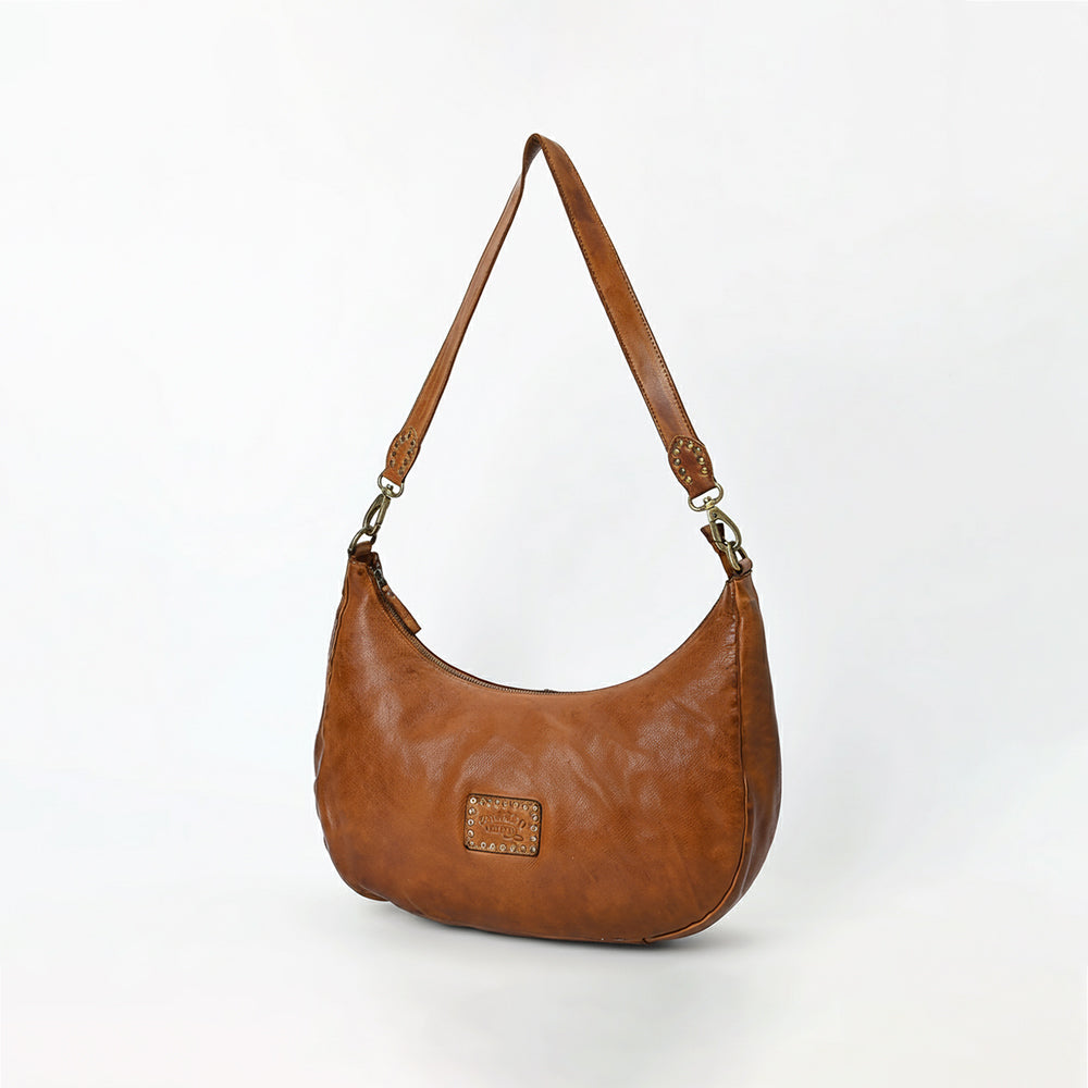 SWL128 Bronella - Leather Slouchy Hobo Bag