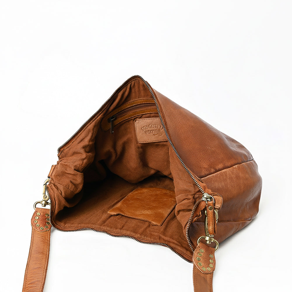 SWL128 Bronella - Leather Slouchy Hobo Bag
