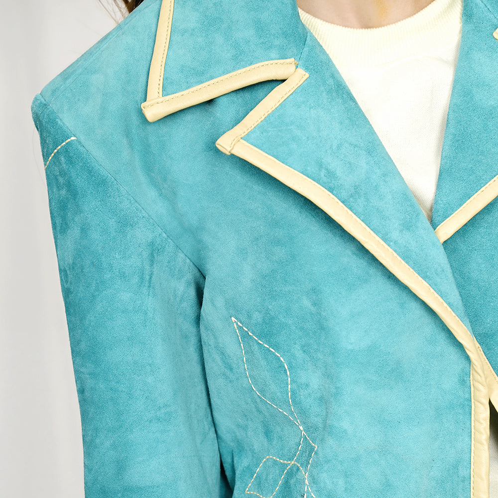 LC-ADBZ054 Genuine Leather Women shirt Blazer jacket