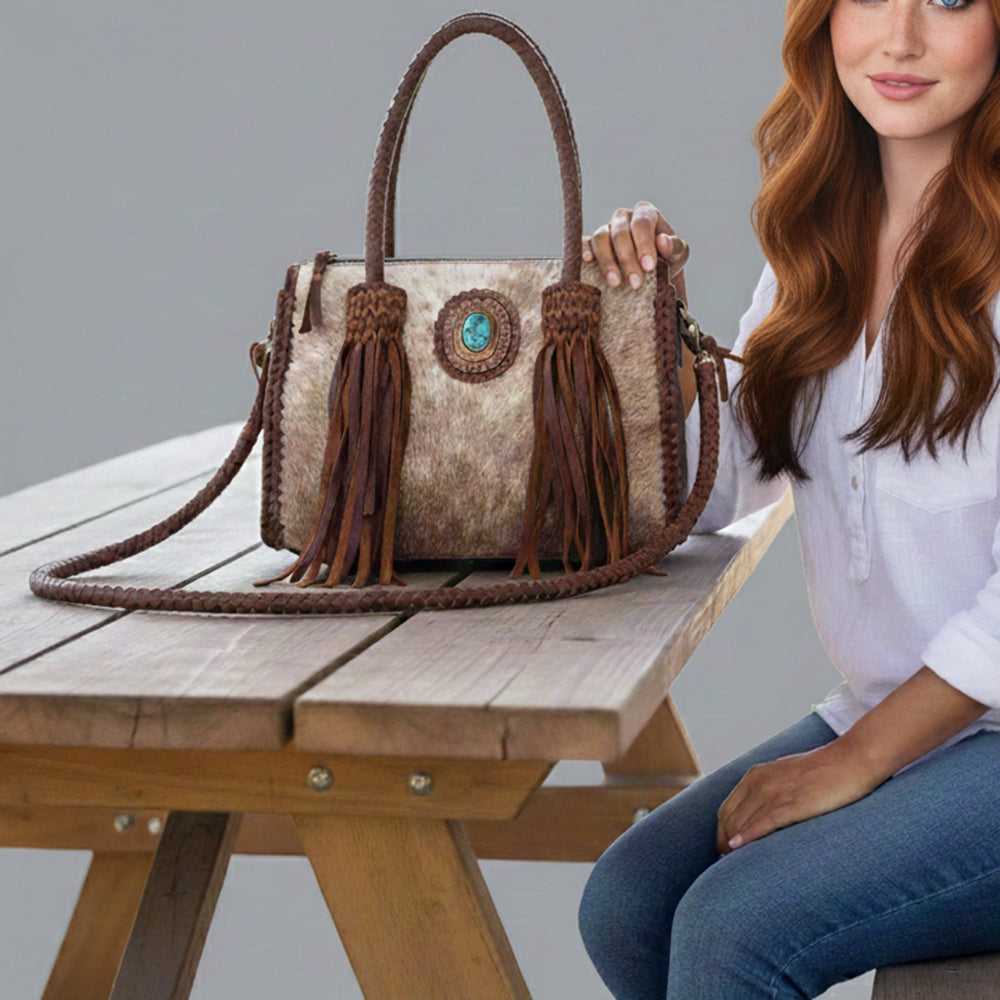 ADBGM364 Duffel Genuine Western Leather Women Bag