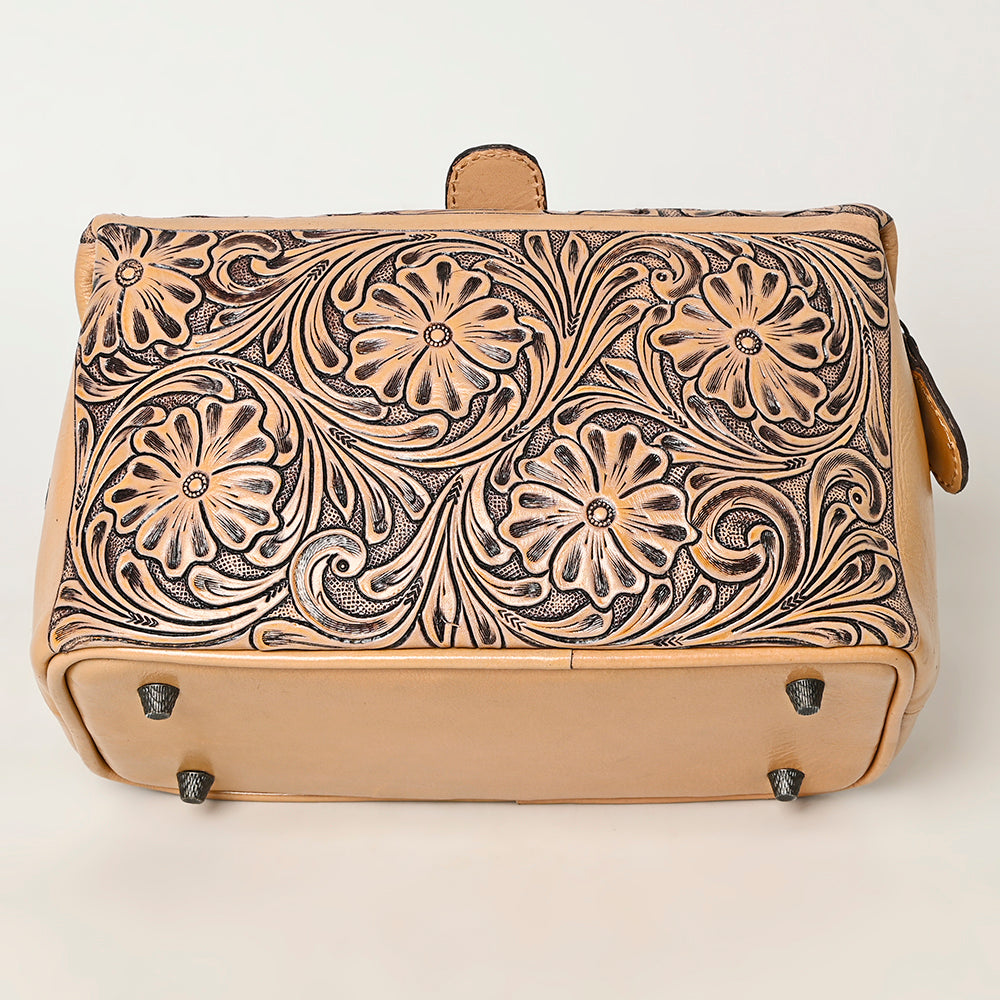 ADBG1312 American Darling Hand-Tooled Leather Jewelry Case | Western Vanity Bag