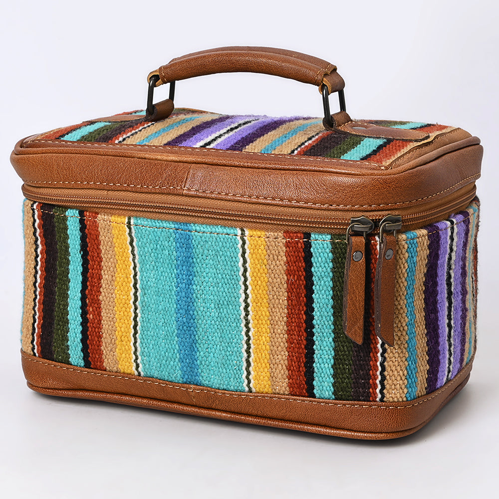 ADBG1320 American Darling Hand-Woven Saddle Blanket & Genuine Leather Western Jewelry Case
