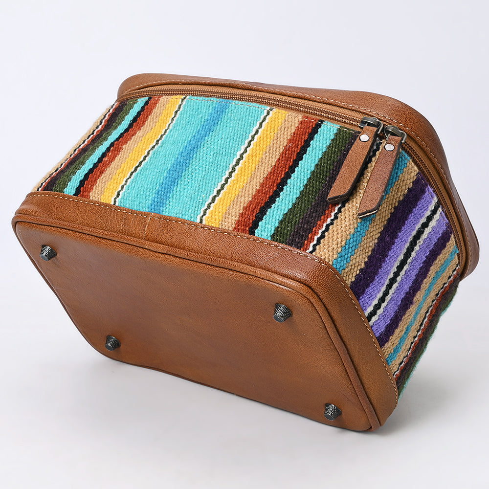 ADBG1320 American Darling Hand-Woven Saddle Blanket & Genuine Leather Western Jewelry Case