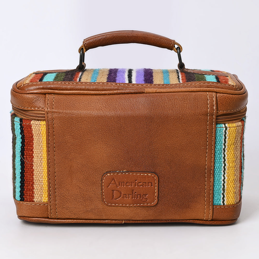 ADBG1320 American Darling Hand-Woven Saddle Blanket & Genuine Leather Western Jewelry Case