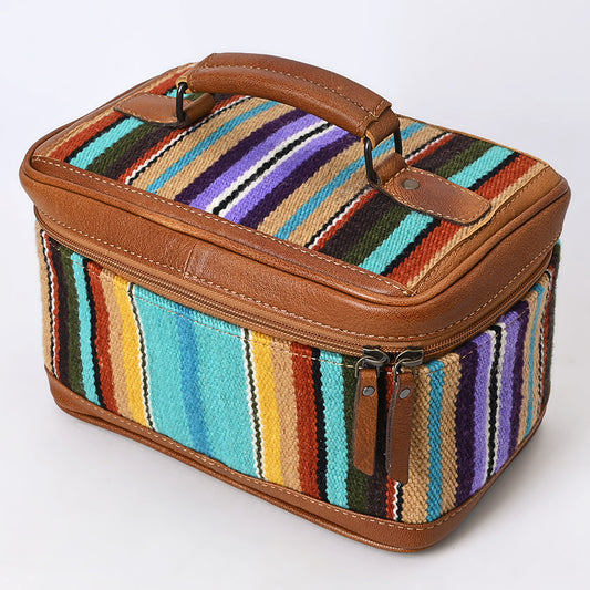 ADBG1320 American Darling Hand-Woven Saddle Blanket & Genuine Leather Western Jewelry Case