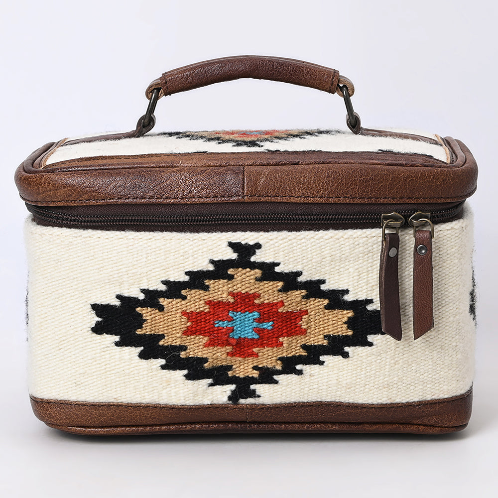 ADBG1320 American Darling Hand-Woven Saddle Blanket & Genuine Leather Western Jewelry Case