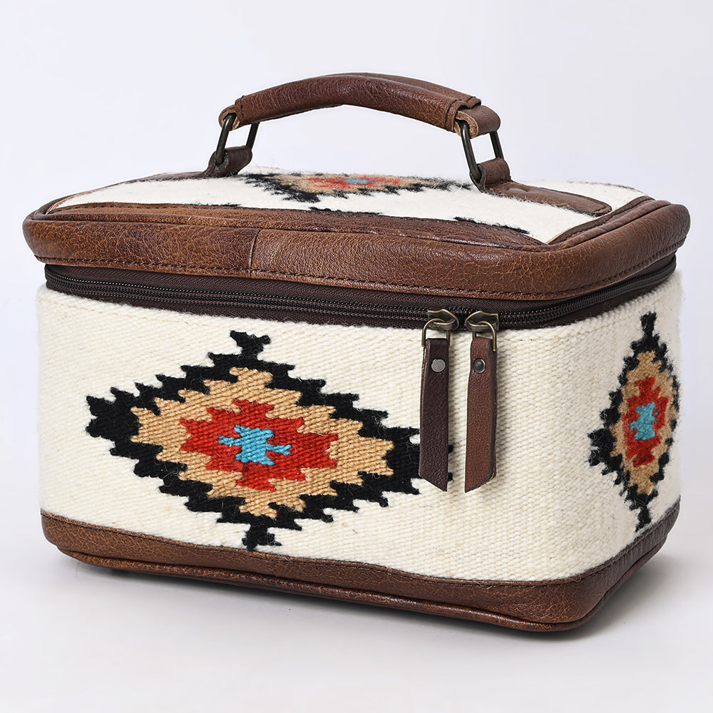 ADBG1320 American Darling Hand-Woven Saddle Blanket & Genuine Leather Western Jewelry Case