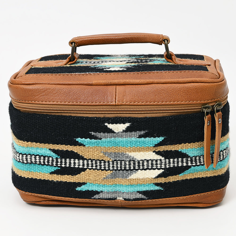 ADBG1320 American Darling Hand-Woven Saddle Blanket & Genuine Leather Western Jewelry Case