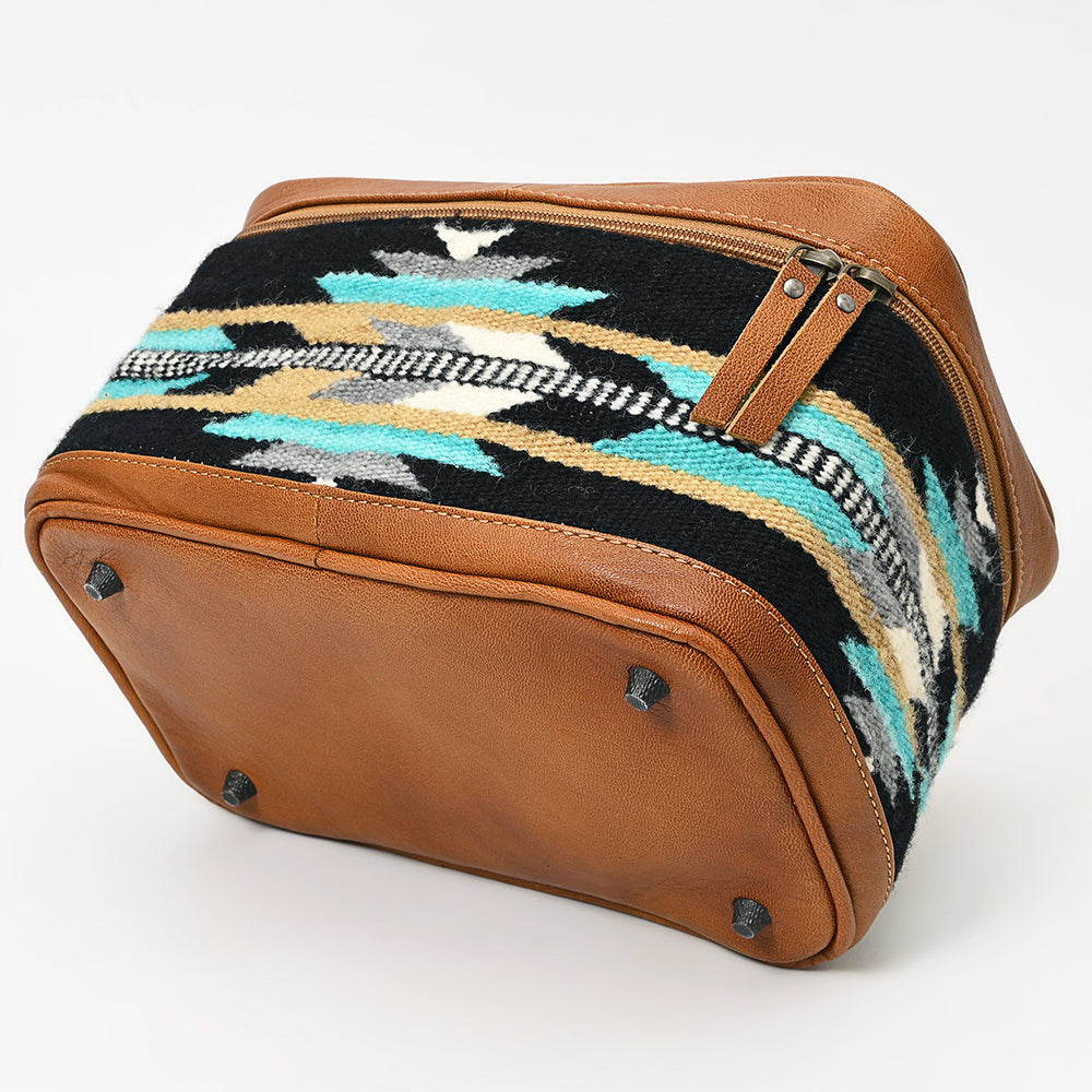 ADBG1320 American Darling Hand-Woven Saddle Blanket & Genuine Leather Western Jewelry Case