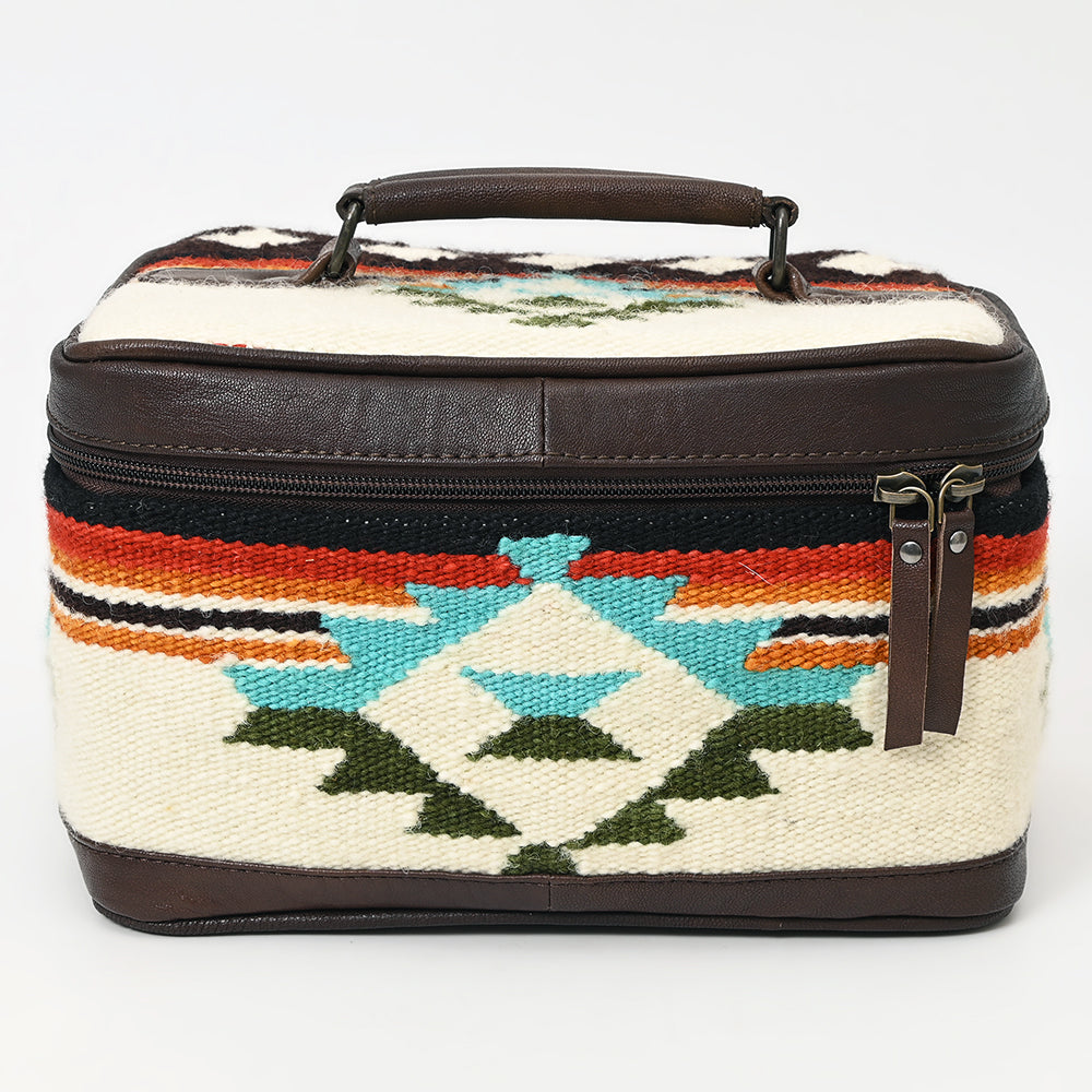 ADBG1320 American Darling Hand-Woven Saddle Blanket & Genuine Leather Western Jewelry Case