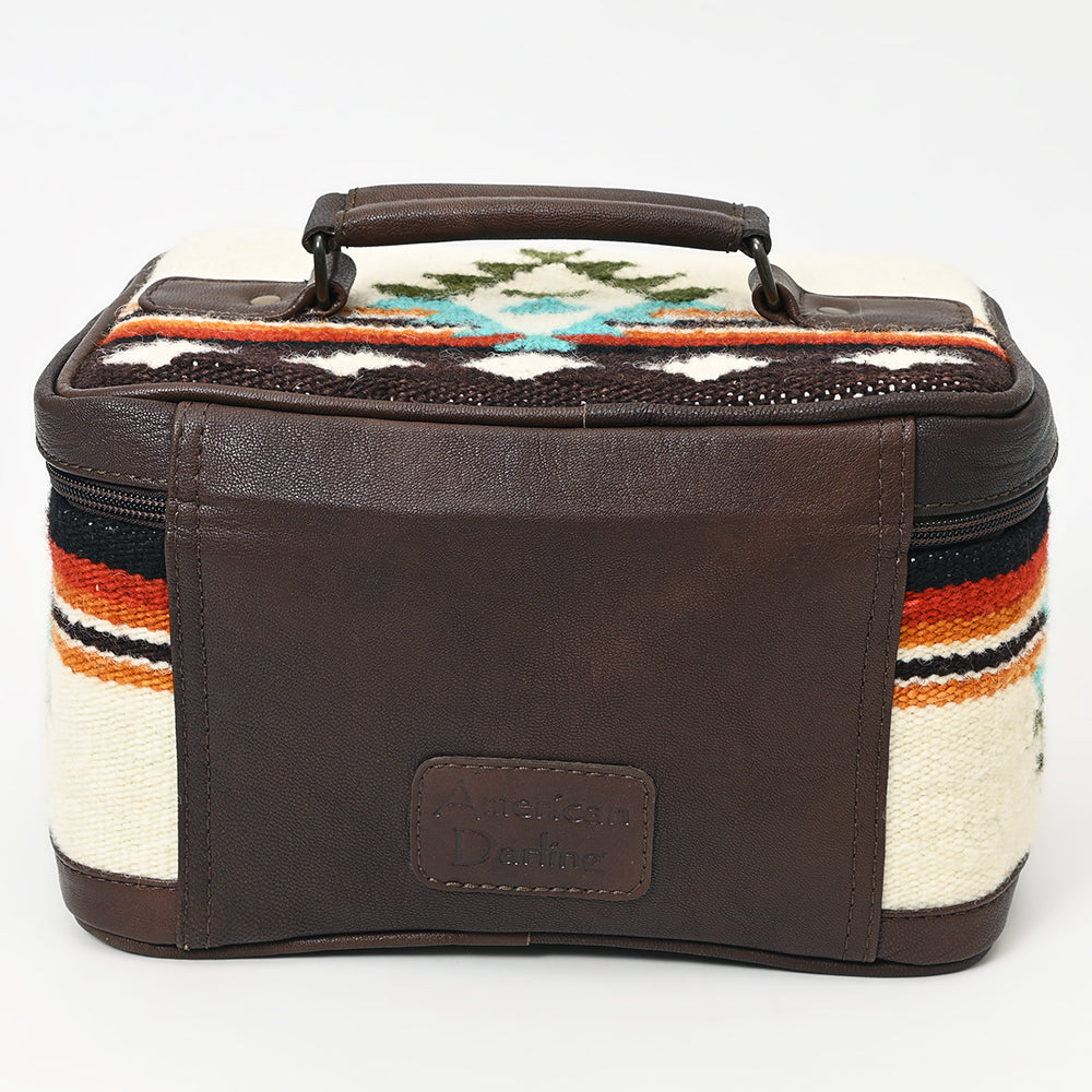 ADBG1320 American Darling Hand-Woven Saddle Blanket & Genuine Leather Western Jewelry Case