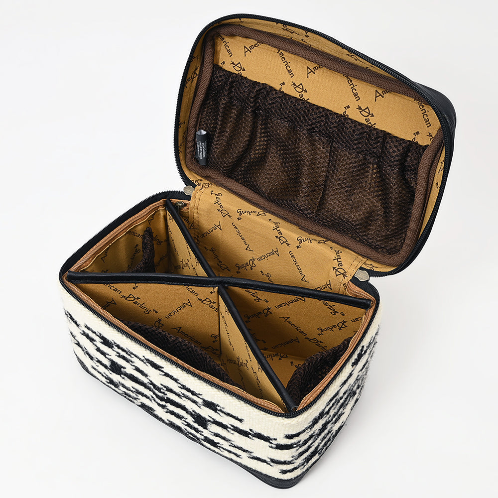 ADBG1320 American Darling Hand-Woven Saddle Blanket & Genuine Leather Western Jewelry Case