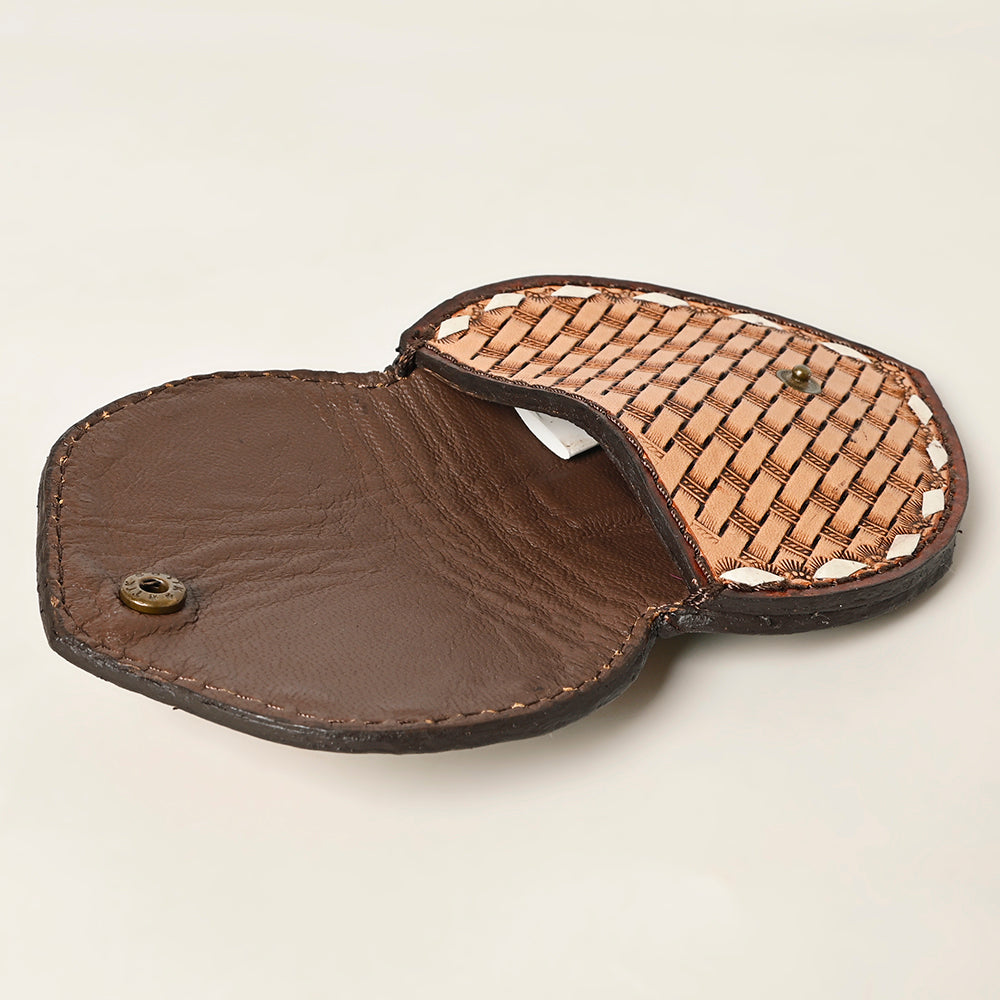 ADBGA473 Hand Tooled Carved Genuine Leather Keyring