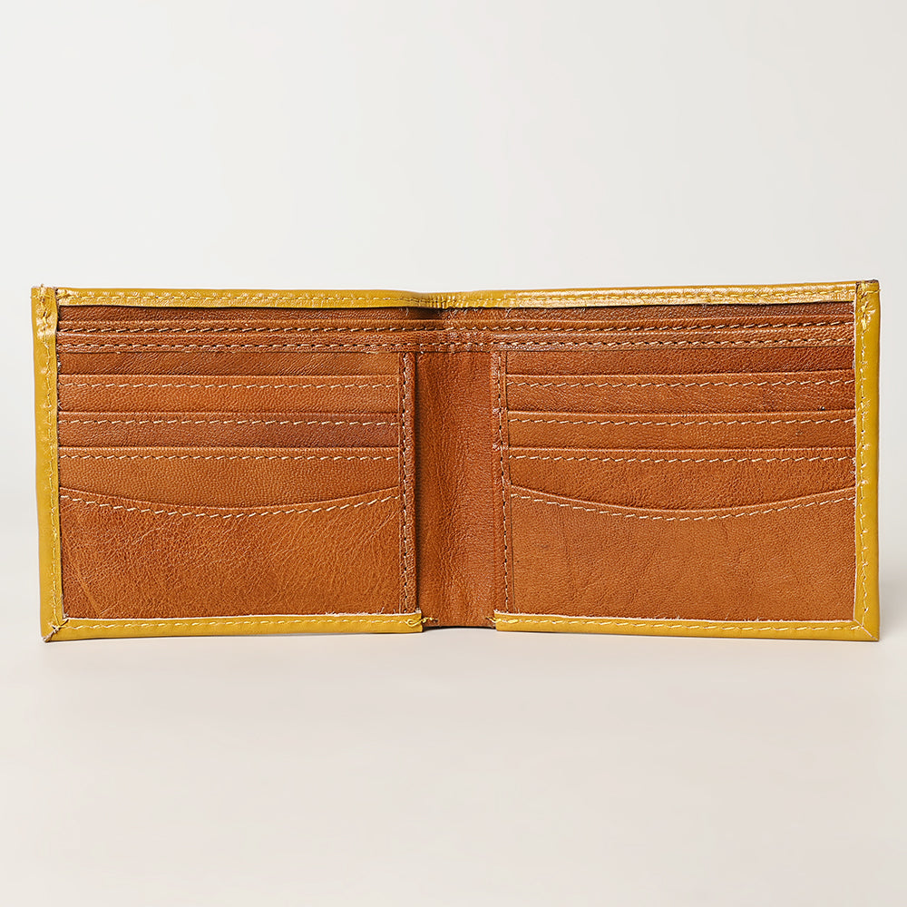 ADBG1236 American Darling Hand Tooled Leather Bifold Wallet | Floral Carved Purse