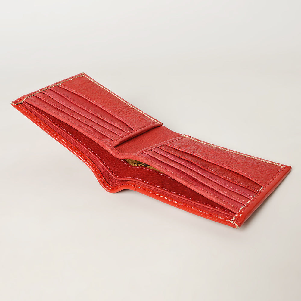 ADBG1236 American Darling Hand Tooled Leather Bifold Wallet | Floral Carved Purse