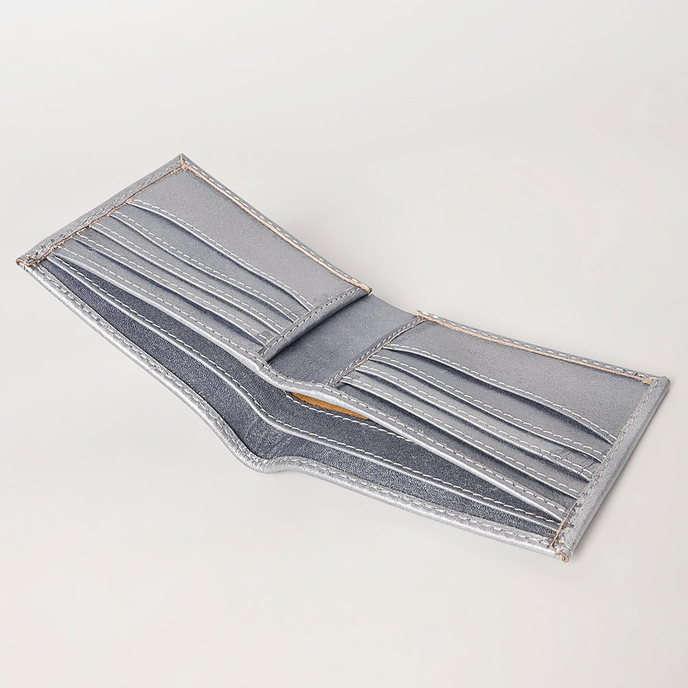 ADBG1236 American Darling Hand Tooled Leather Bifold Wallet | Floral Carved Purse