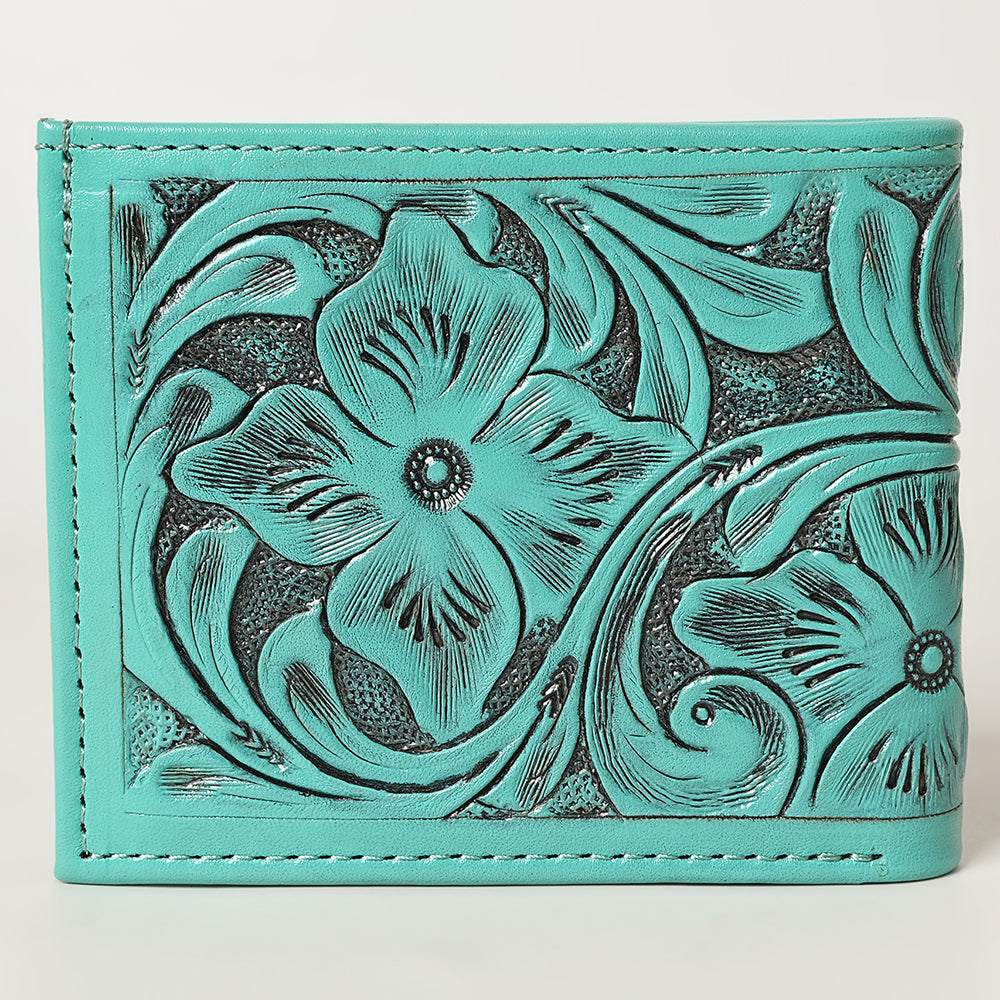 ADBG1236 American Darling Hand Tooled Leather Bifold Wallet | Floral Carved Purse