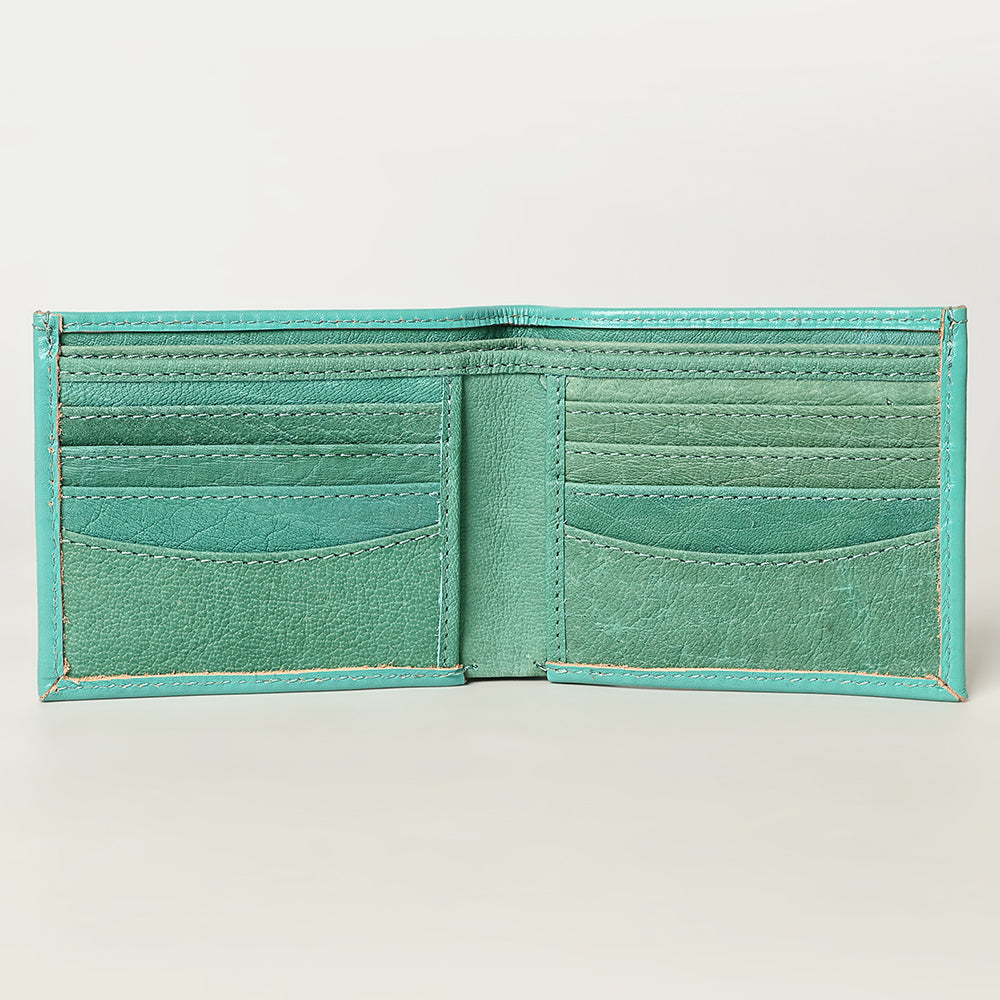 ADBG1236 American Darling Hand Tooled Leather Bifold Wallet | Floral Carved Purse