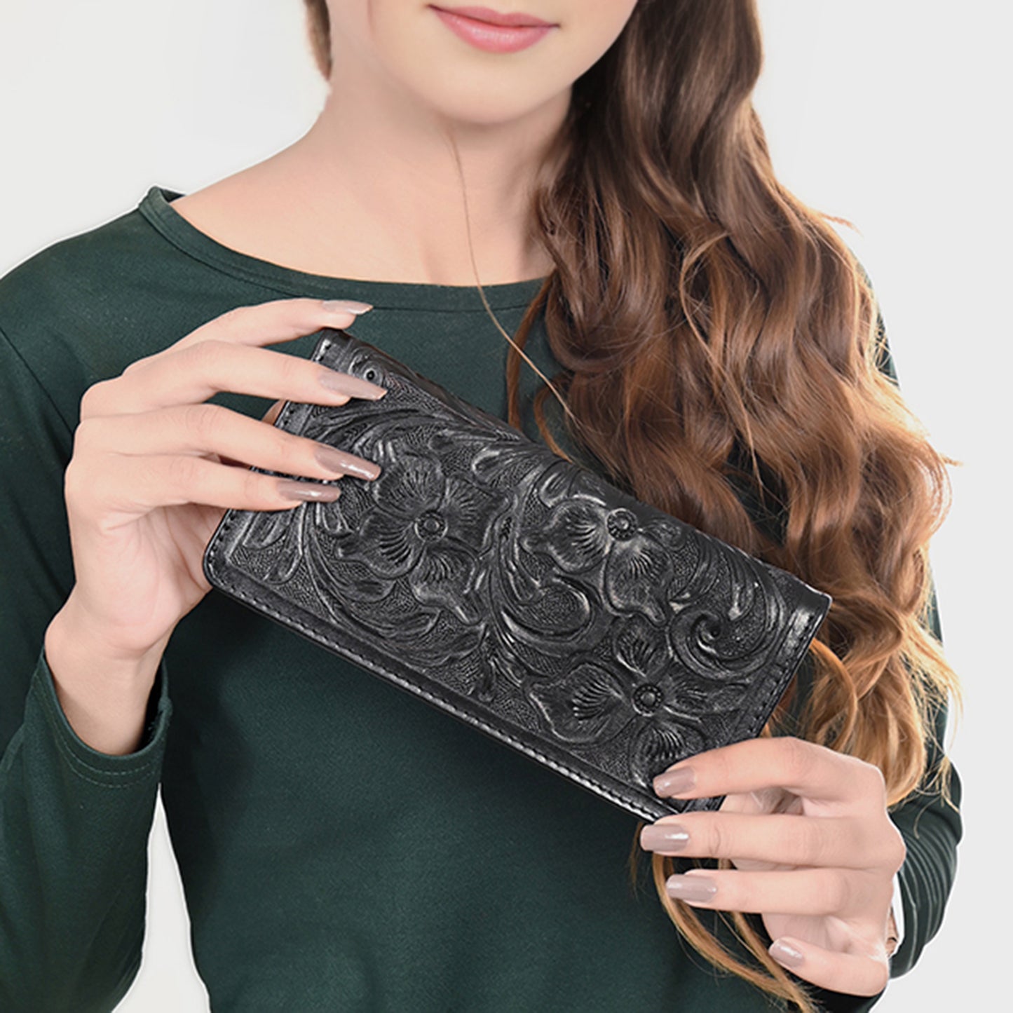 ADBG1269A American Darling Black Tooled Leather Wallet | Western Bifold Clutch