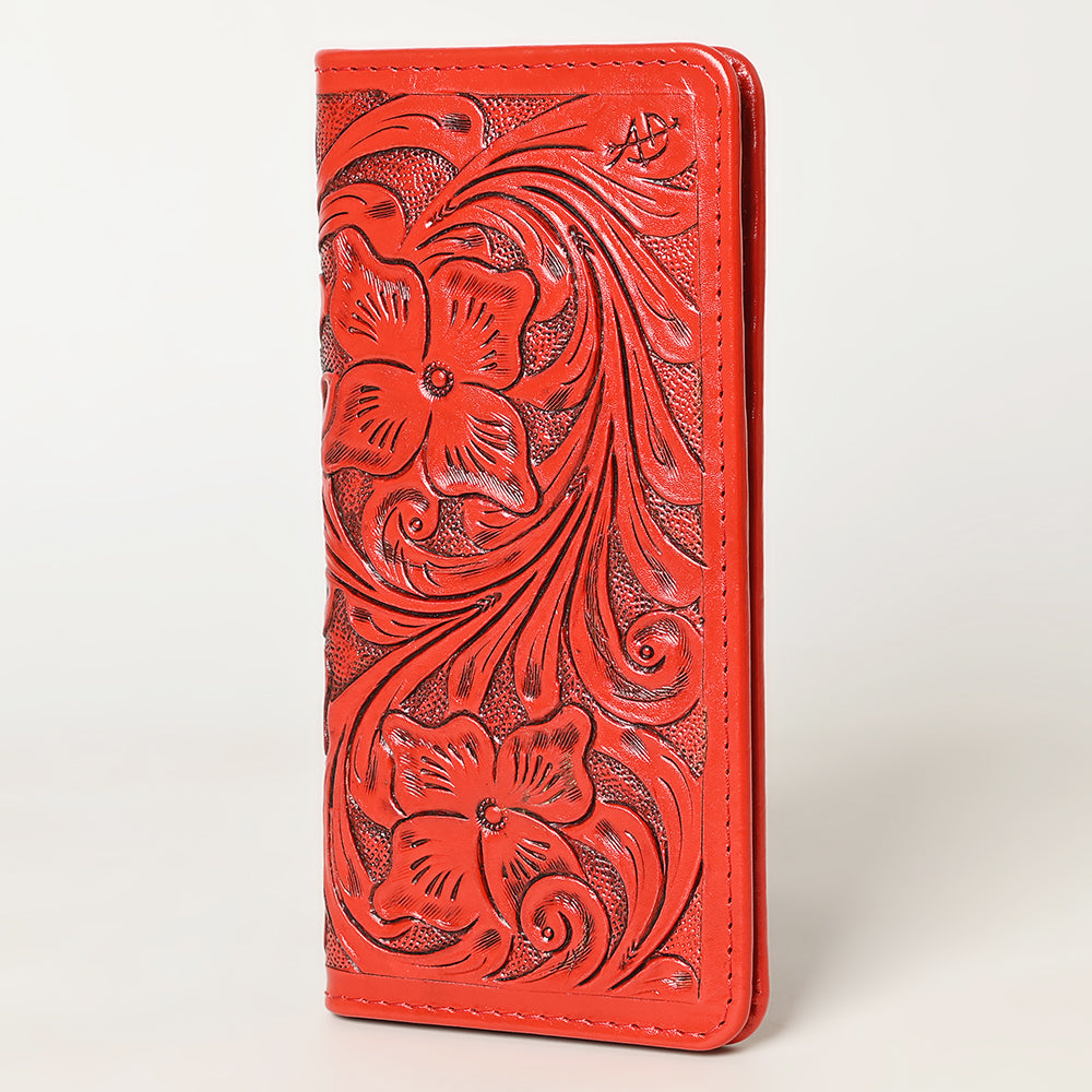 ADBG1269 American Darling Hand-Tooled Genuine Leather Western Wallet Handbag - Floral Carved Women’s Wallet