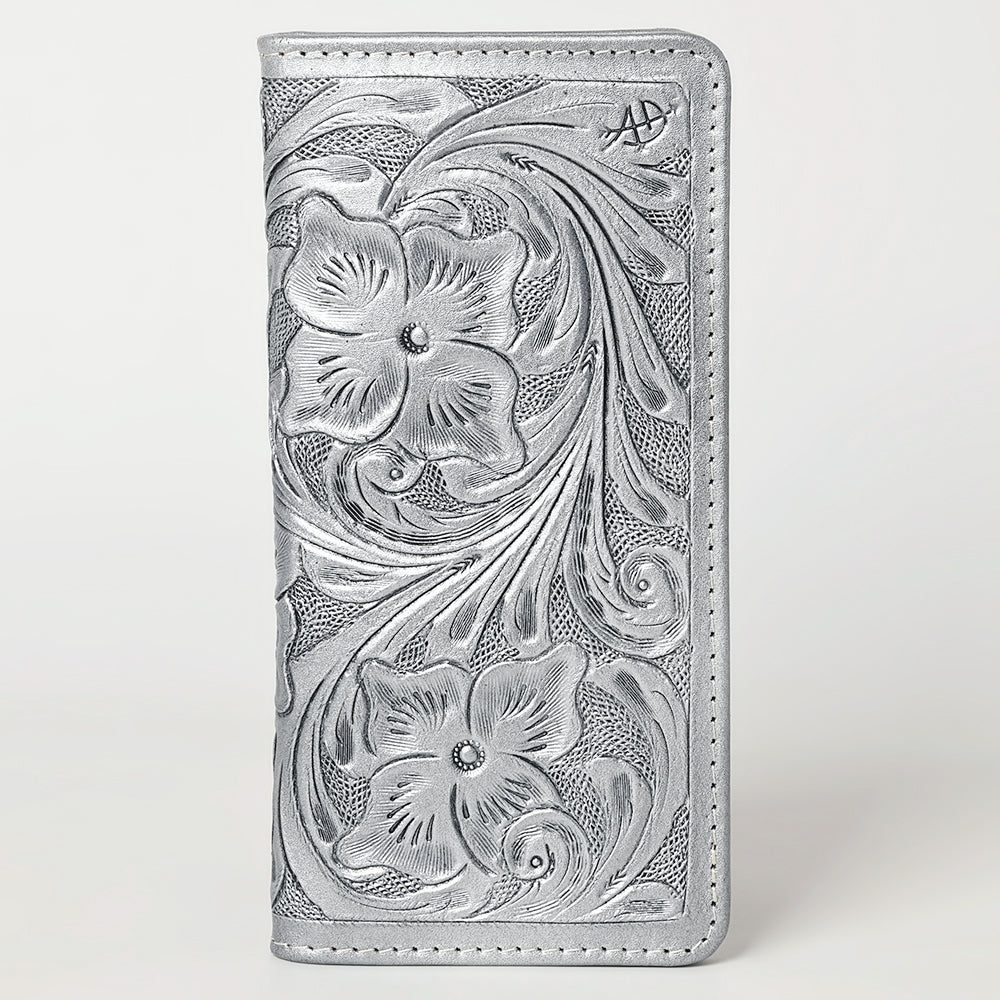 ADBG1269 American Darling Hand-Tooled Genuine Leather Western Wallet Handbag - Floral Carved Women’s Wallet