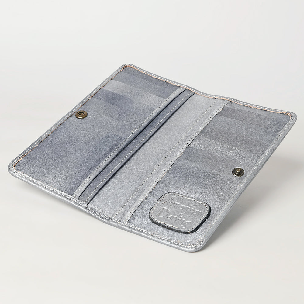 ADBG1269 American Darling Hand-Tooled Genuine Leather Western Wallet Handbag - Floral Carved Women’s Wallet