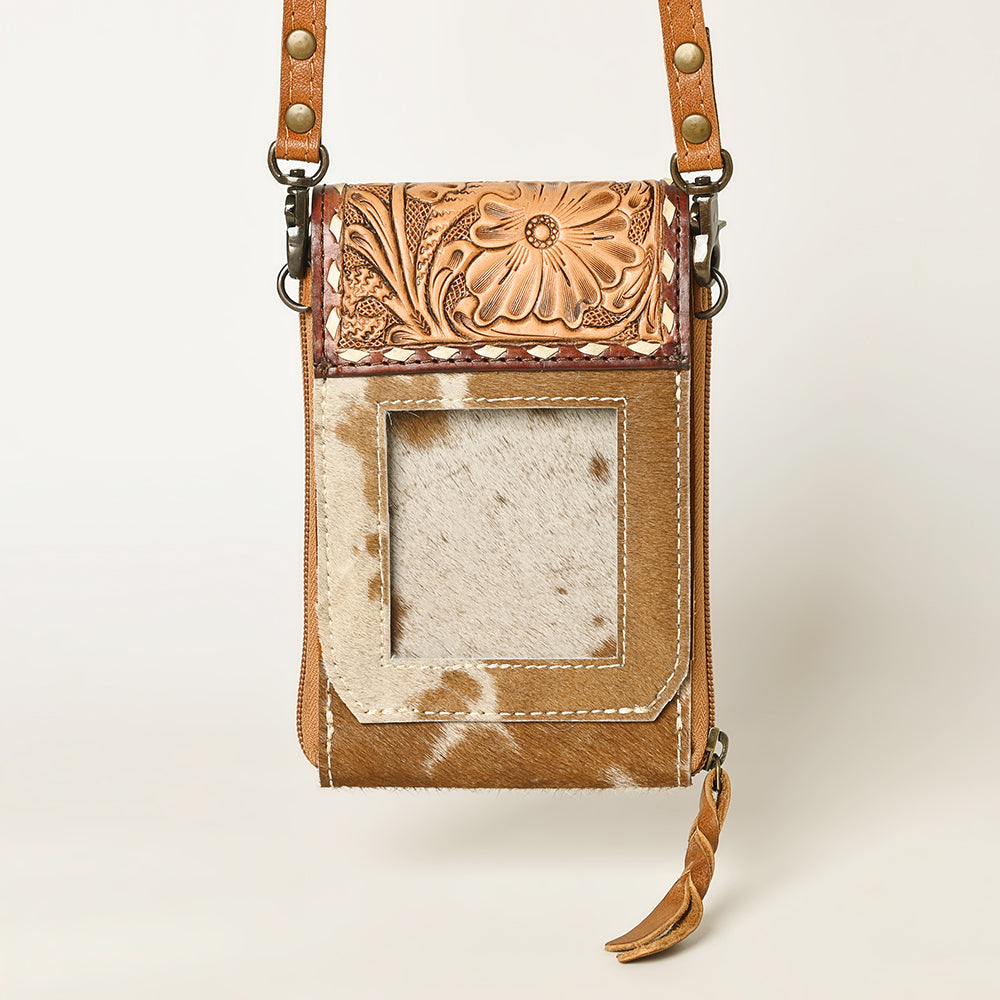 LC-ADBG822 Western Style Hair-On Leather Cellphone Wallet Bag