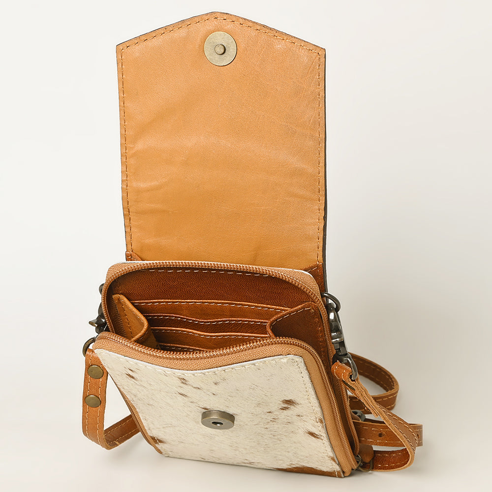 LC-ADBG822 Western Style Hair-On Leather Cellphone Wallet Bag