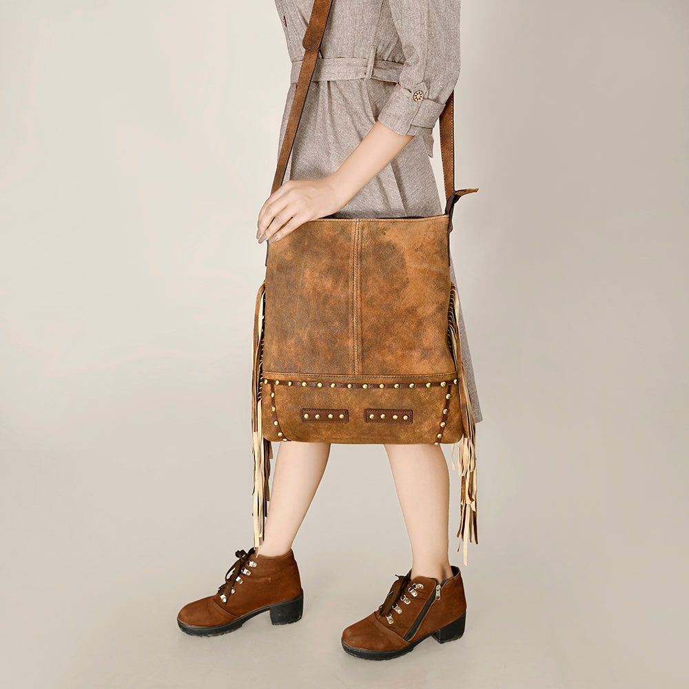 ADBGA503 Large Crossbody Genuine Western Leather Women Bag