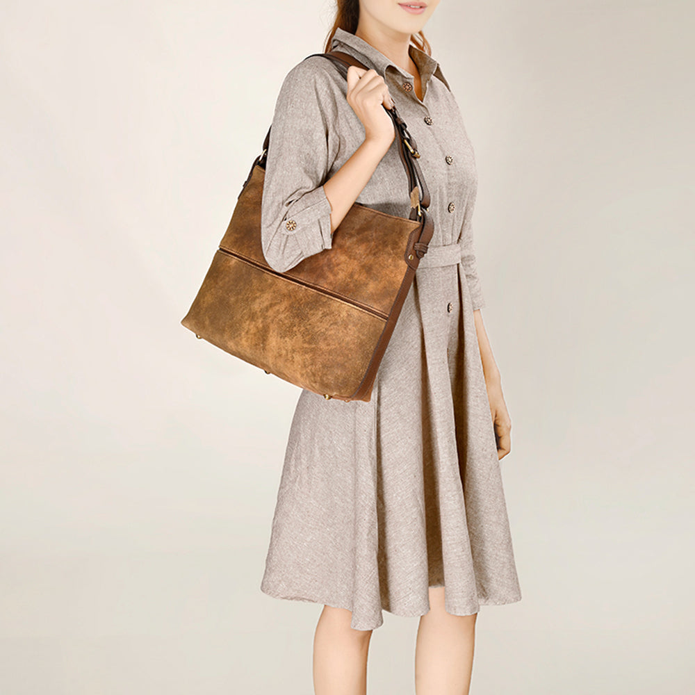 ADBGA504 American Darling Genuine Leather Hobo Bag Rustic Western Shoulder Purse