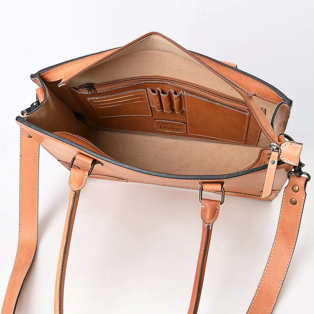 ADBG1394 American Darling Western Genuine Leather Tote Bag - Handcrafted Premium Everyday Carry
