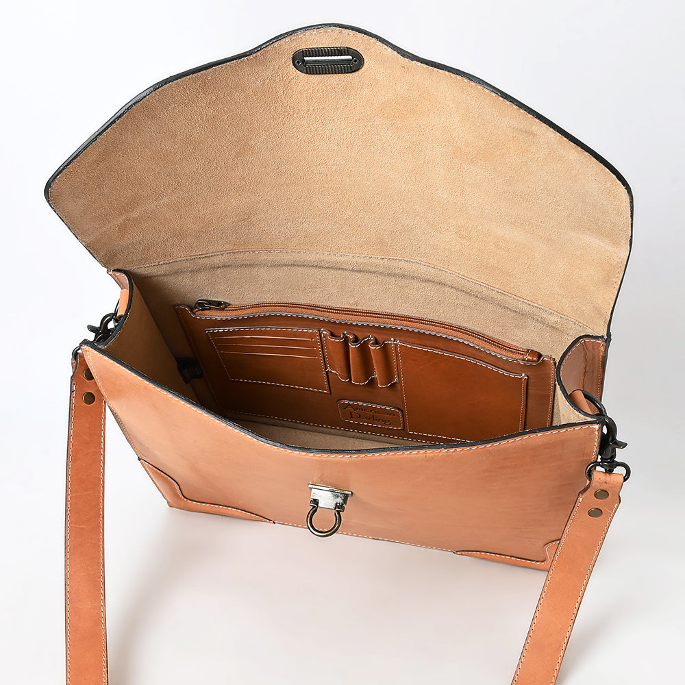 ADBG1395 American Darling Western Genuine Leather Briefcase Bag by American Darling - Premium Handcrafted Tote