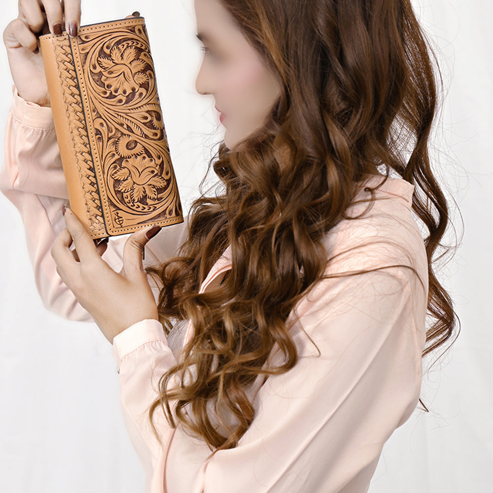 LC-ADBGZ790A Wallet Genuine Western Leather Women Bag