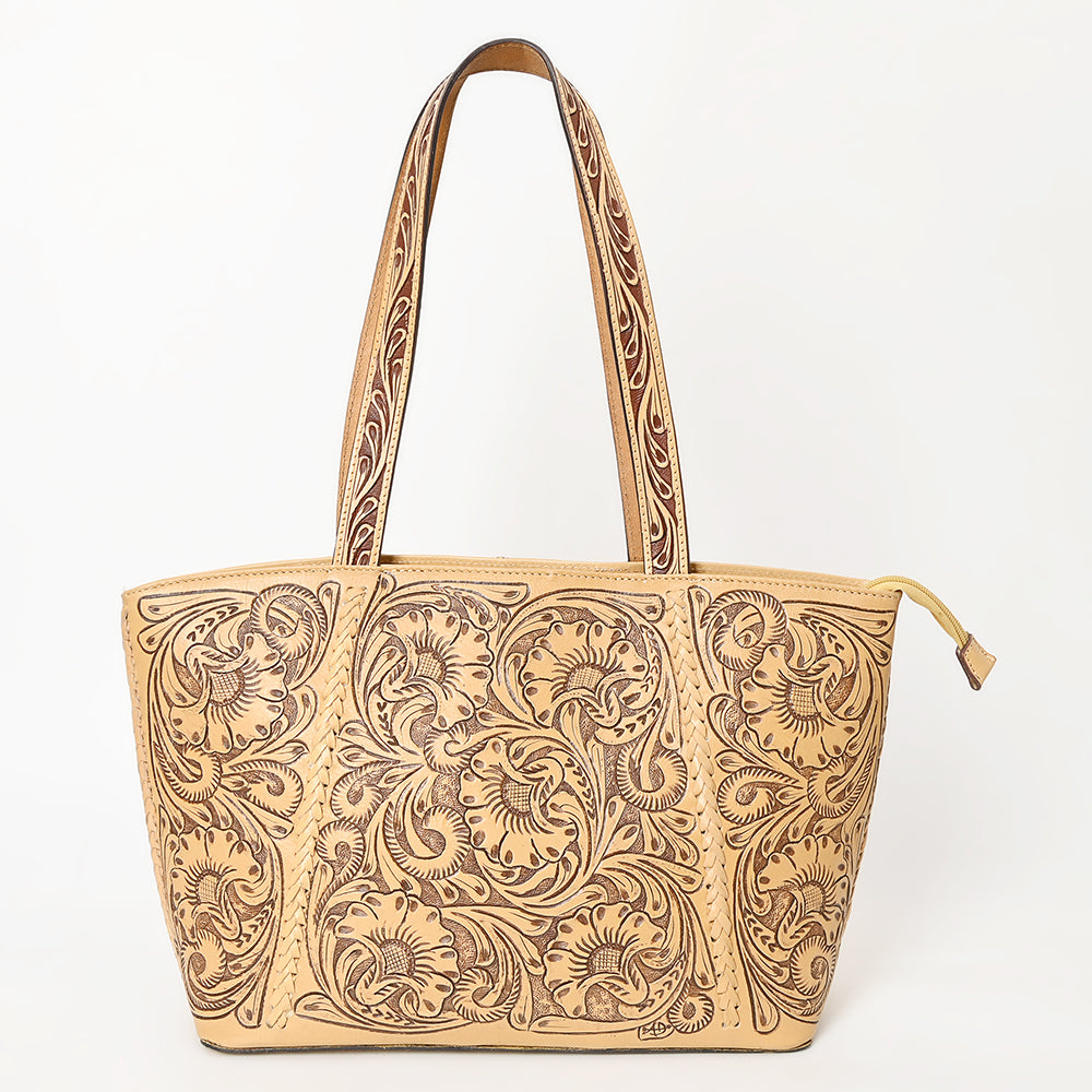 LC-ADBGZ792 Hand-Tooled Floral Western Leather Tote Bag - American Darling