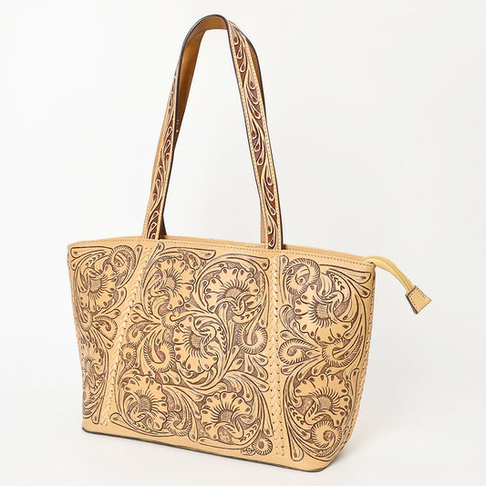 LC-ADBGZ792 Hand-Tooled Floral Western Leather Tote Bag - American Darling