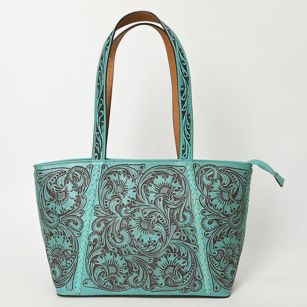 LC-ADBGZ792 Hand-Tooled Floral Western Leather Tote Bag - American Darling