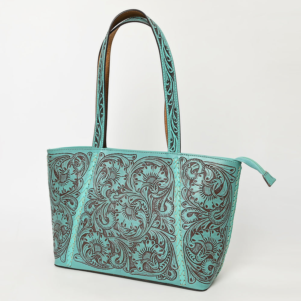 LC-ADBGZ792 Hand-Tooled Floral Western Leather Tote Bag - American Darling
