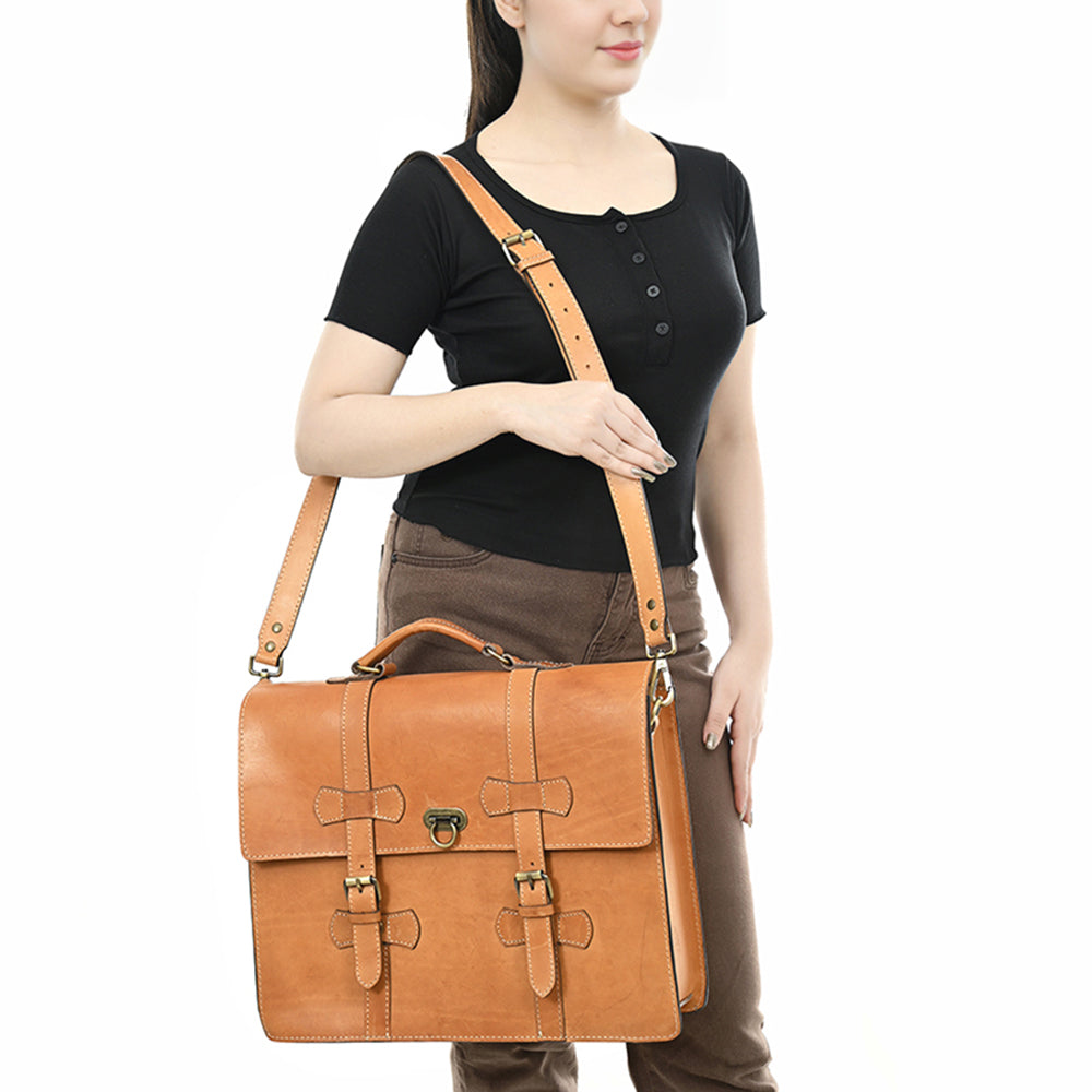 ADBG1399 American Darling Western Genuine Leather Briefcase Bag for Work Office & Travel