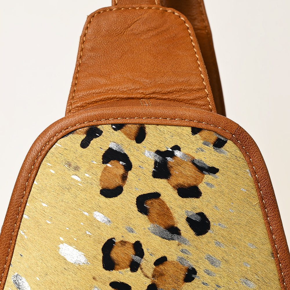 ADBG1146 American Darling Floral Hand Tooled Bag -Hair on Cowhide Sling