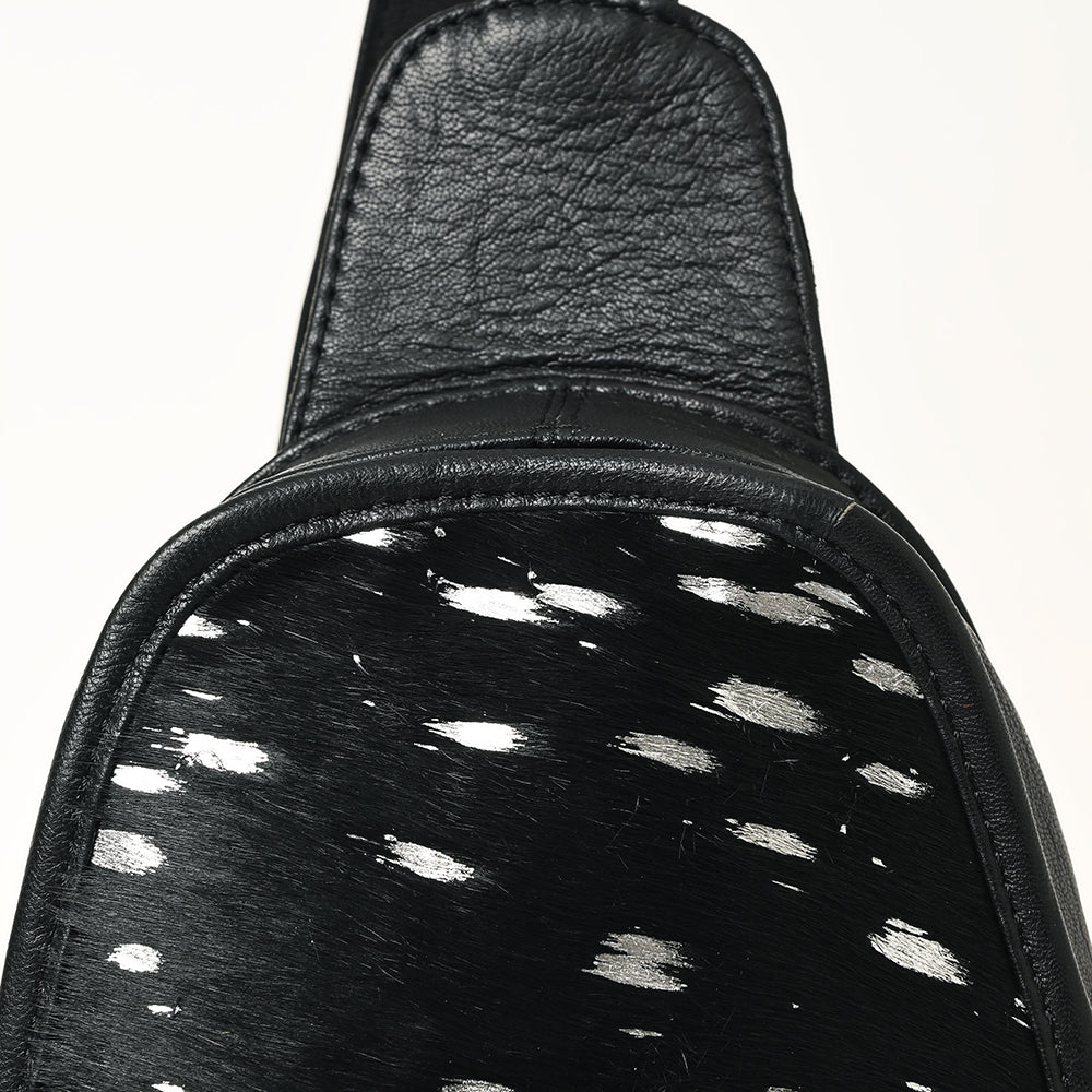 ADBG1146 American Darling Floral Hand Tooled Bag -Hair on Cowhide Sling