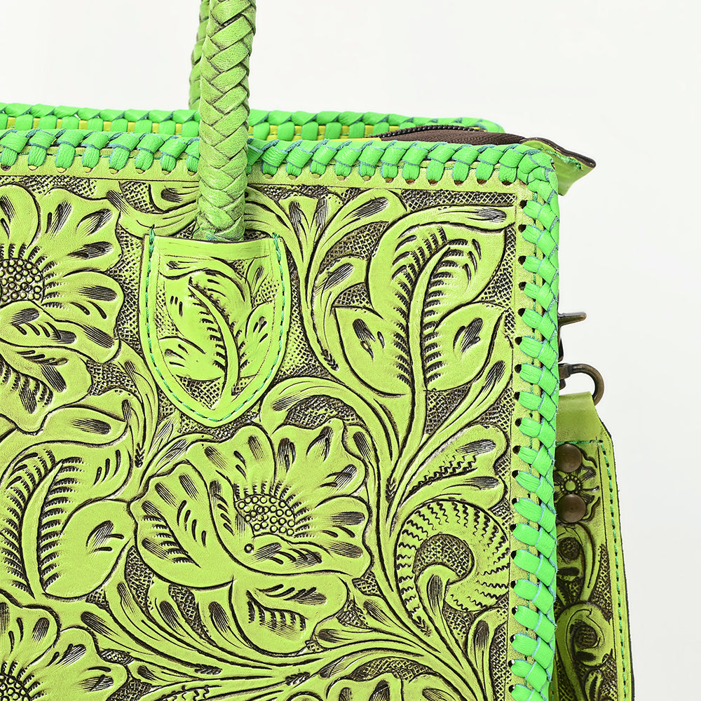 ADBG1412 American Darling Western Hand-Tooled Genuine Leather Tote Bag for Everyday Carry