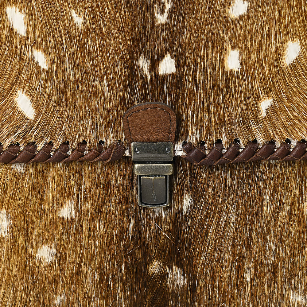 ADBG1420 American Darling Hair-On Cowhide Western Leather Briefcase Bag - Genuine Leather Laptop Work Bag