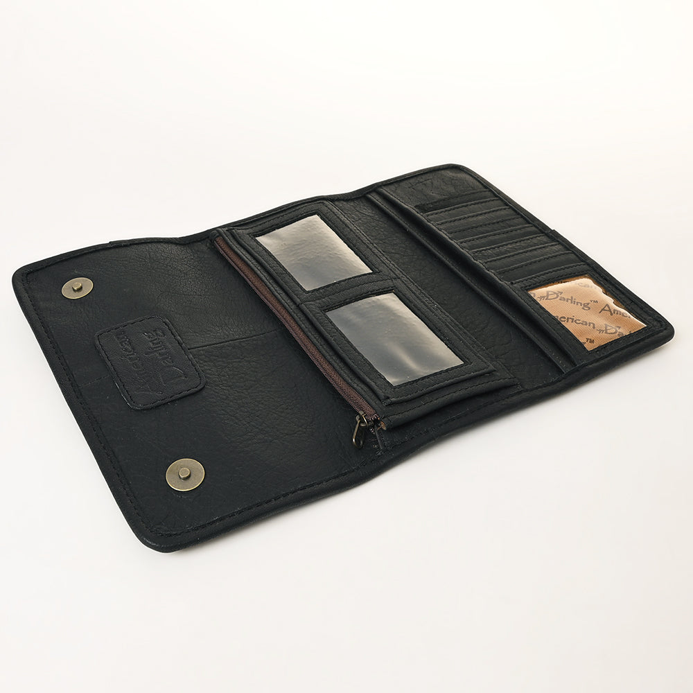 ADBG1423 American Darling Crocodile Embossed Western Leather Wallet Bag - Genuine Leather Women’s Wallet