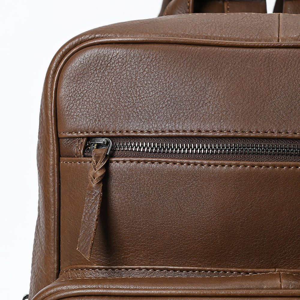 ADBGM391 Leather Backpack - Structured Full-Grain Western Travel & Work Bag
